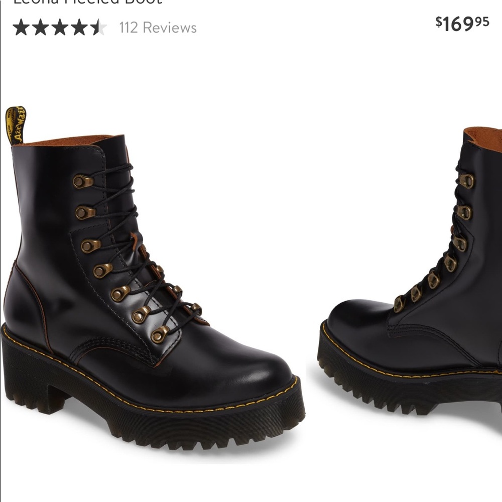 Dr. Martens Leona 7-Eye Hiker Boots- worn once!